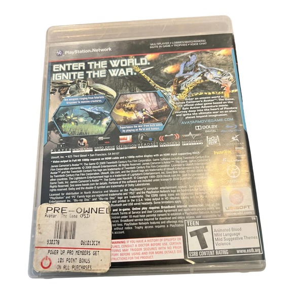 Avatar the Game Video Game for Playstation 3 Complete - Picture 3 of 3